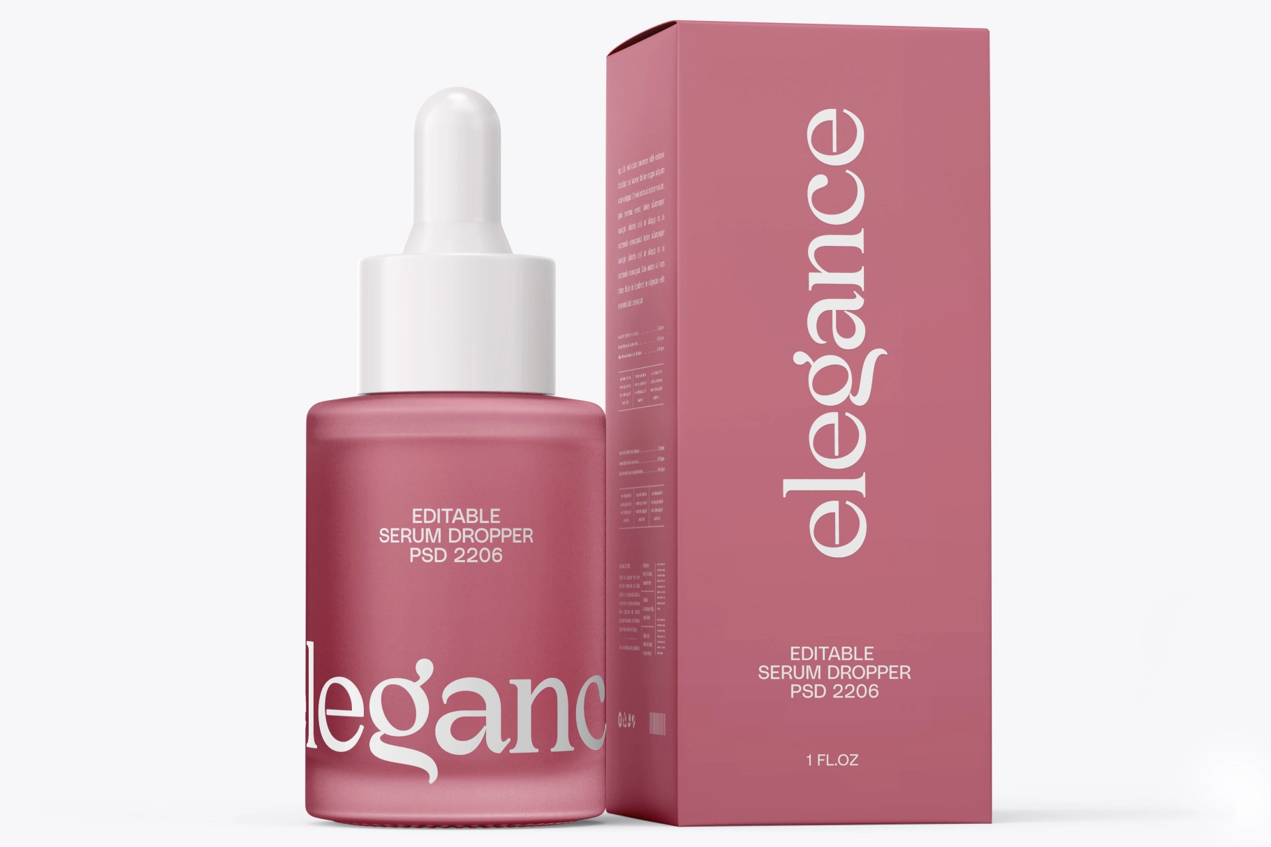 Cosmetic Serum Dropper Bottle Mockup