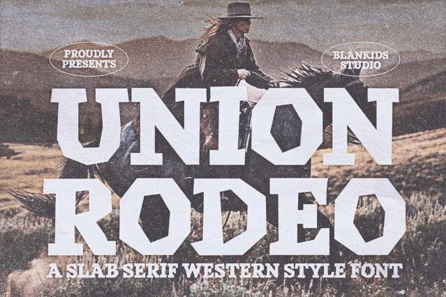 Union Rodeo – Slab Serif Western Style Font