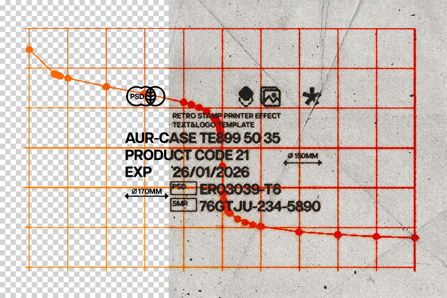 Retro Stamp Printer Template