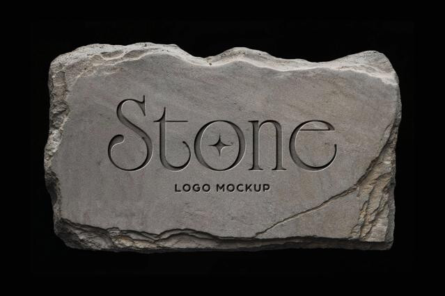 Stone Deboss Mockup