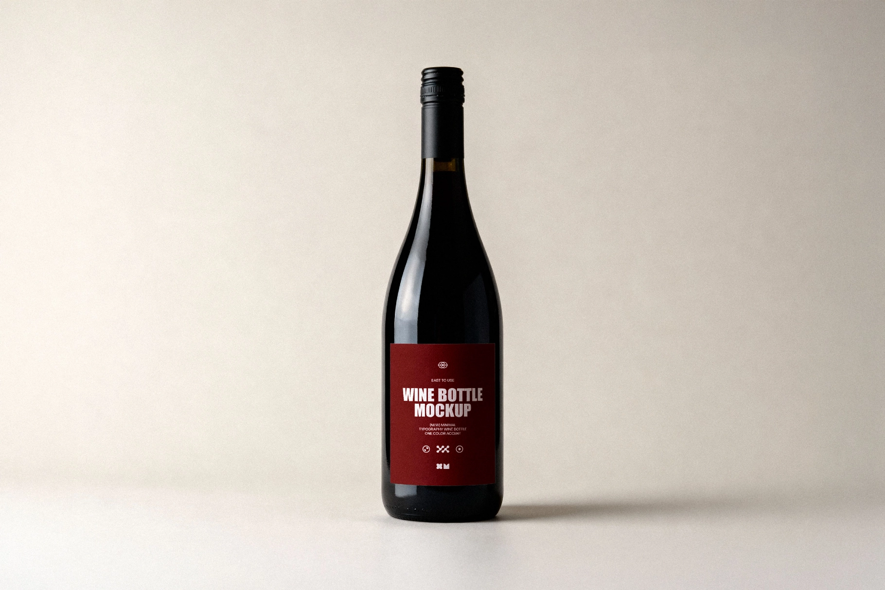 Screw-cap Wine Bottle Mockup