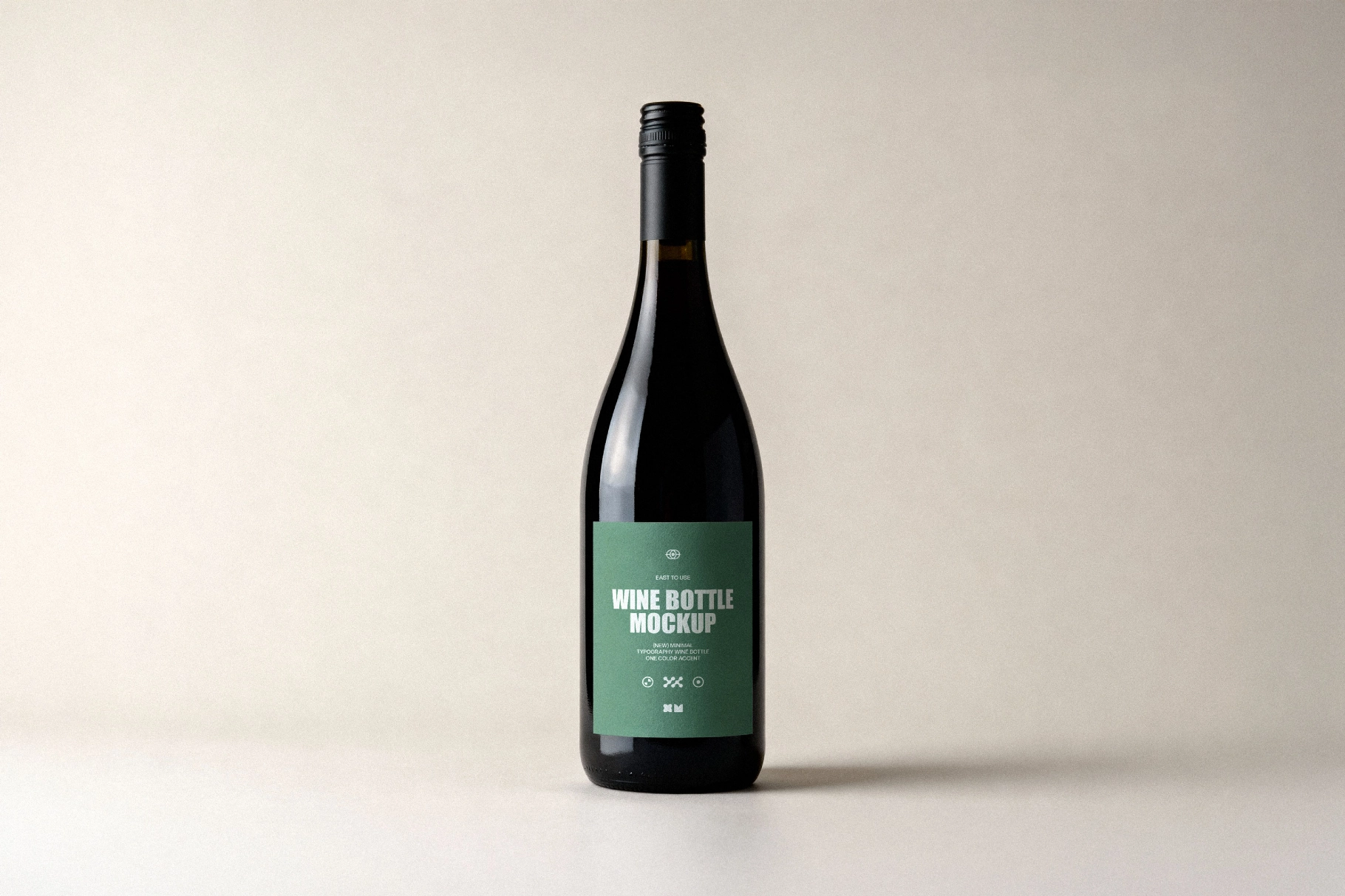 Screw-cap Wine Bottle Mockup