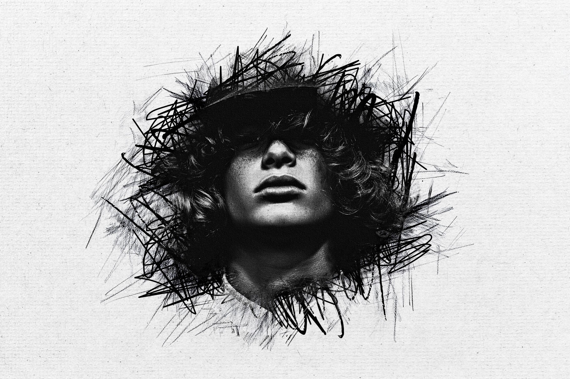 Scribble Pencil Photo Effect