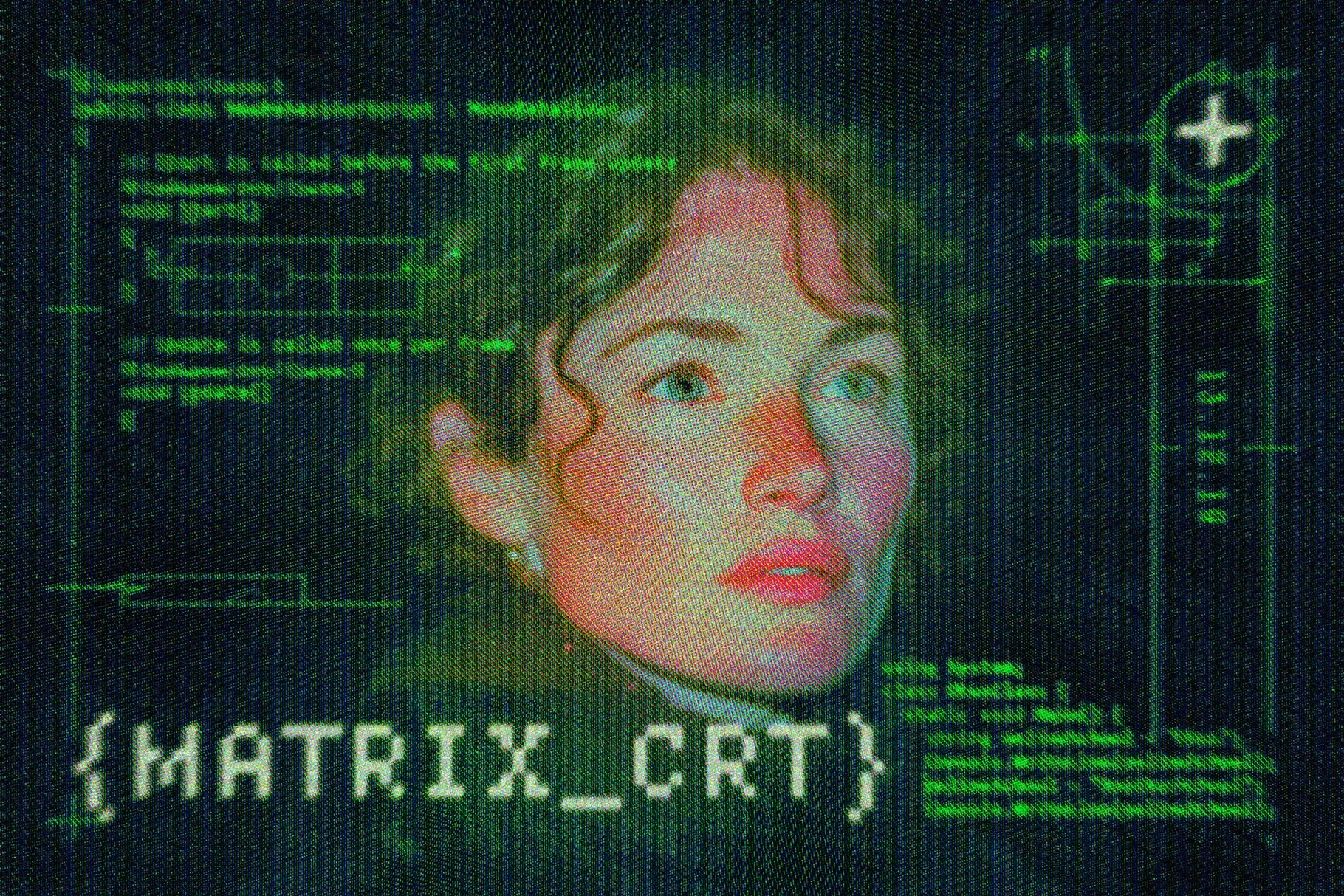 Matrix CRT Photo Effect