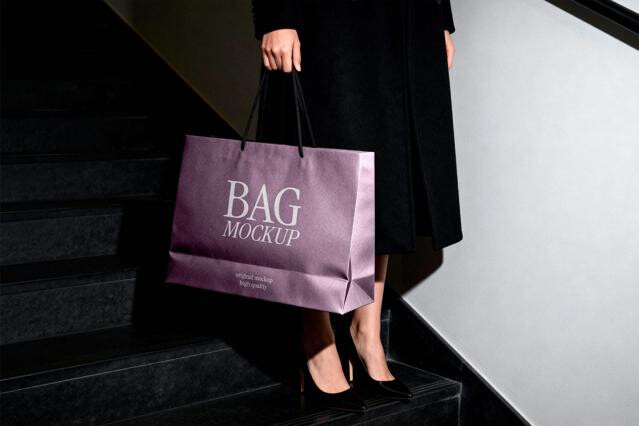 Handheld Shopping Bag Mockup