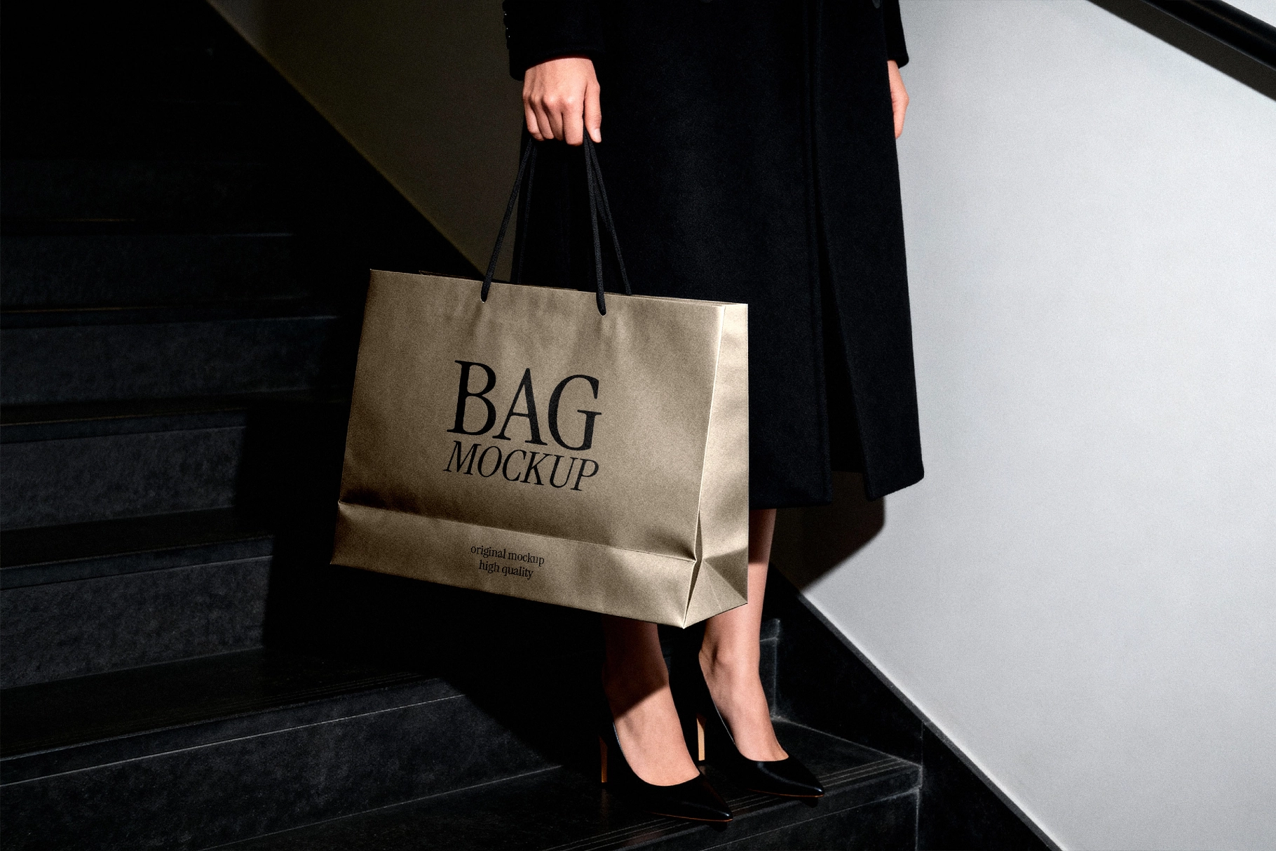 Handheld Shopping Bag Mockup