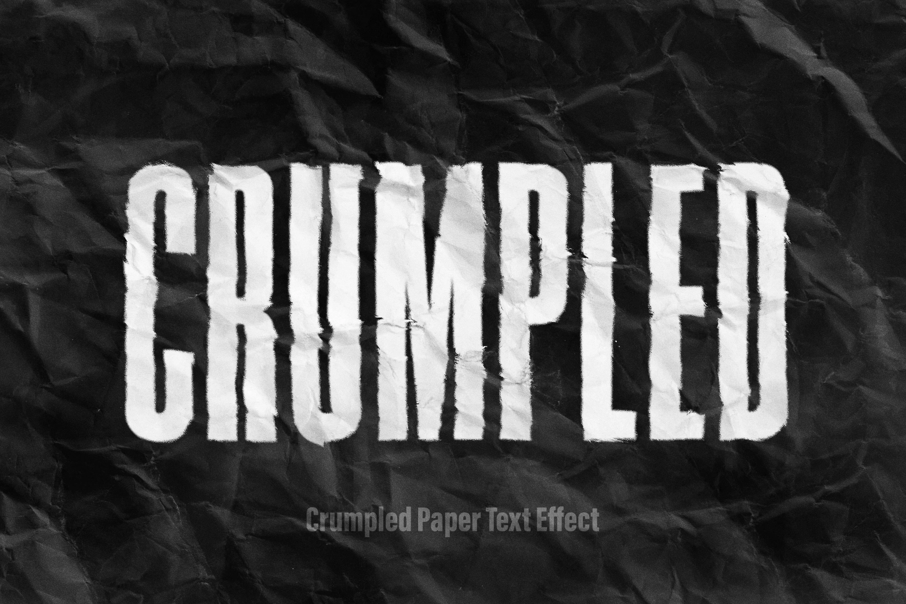 Crumpled Paper Text Effect