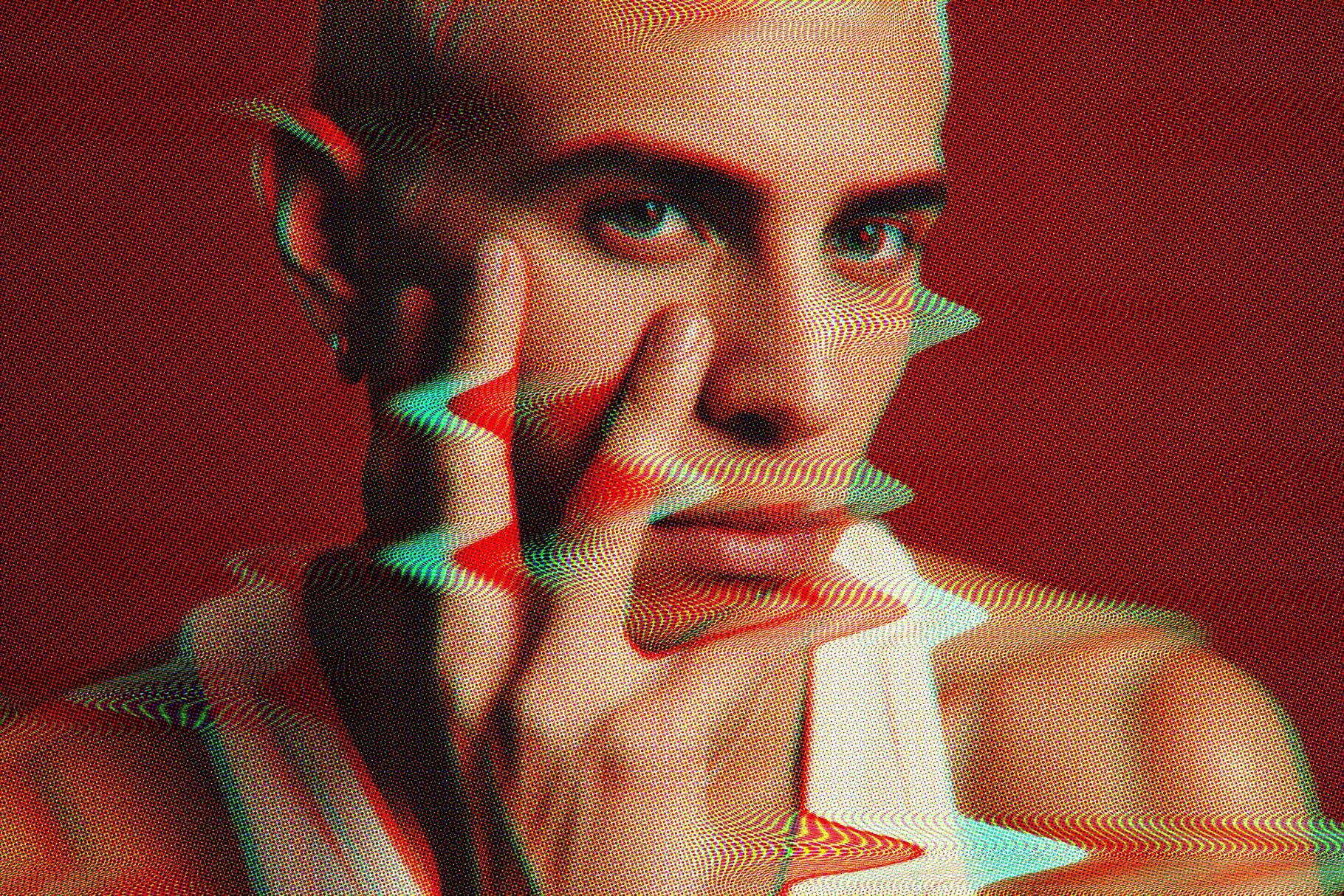 Distort TV Screen Photo Effect