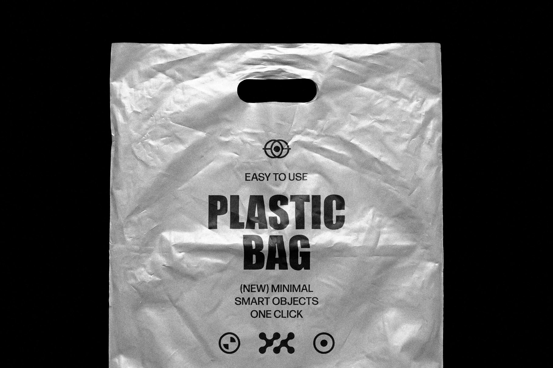 Crumpled Plastic Bag Mockup
