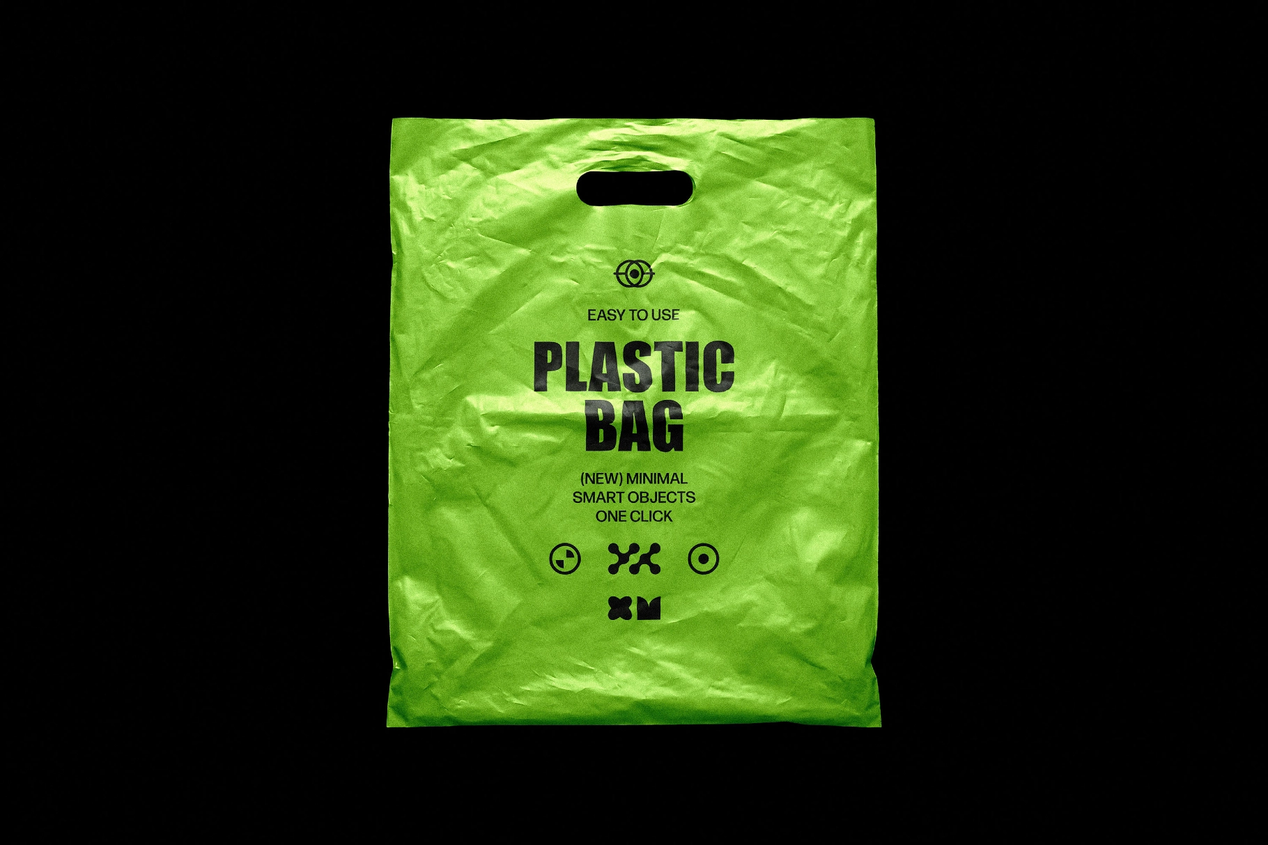 Crumpled Plastic Bag Mockup