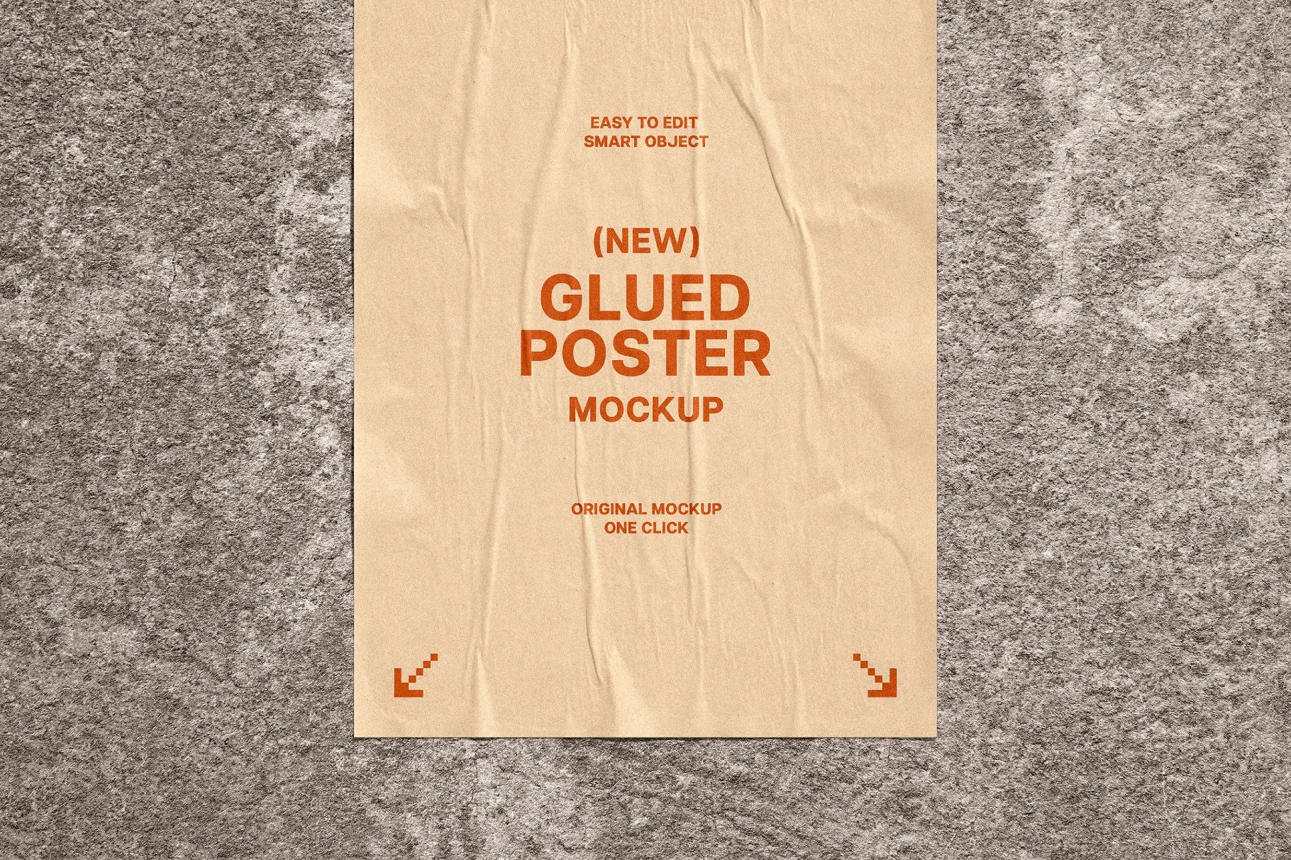 Glued Poster Mockup