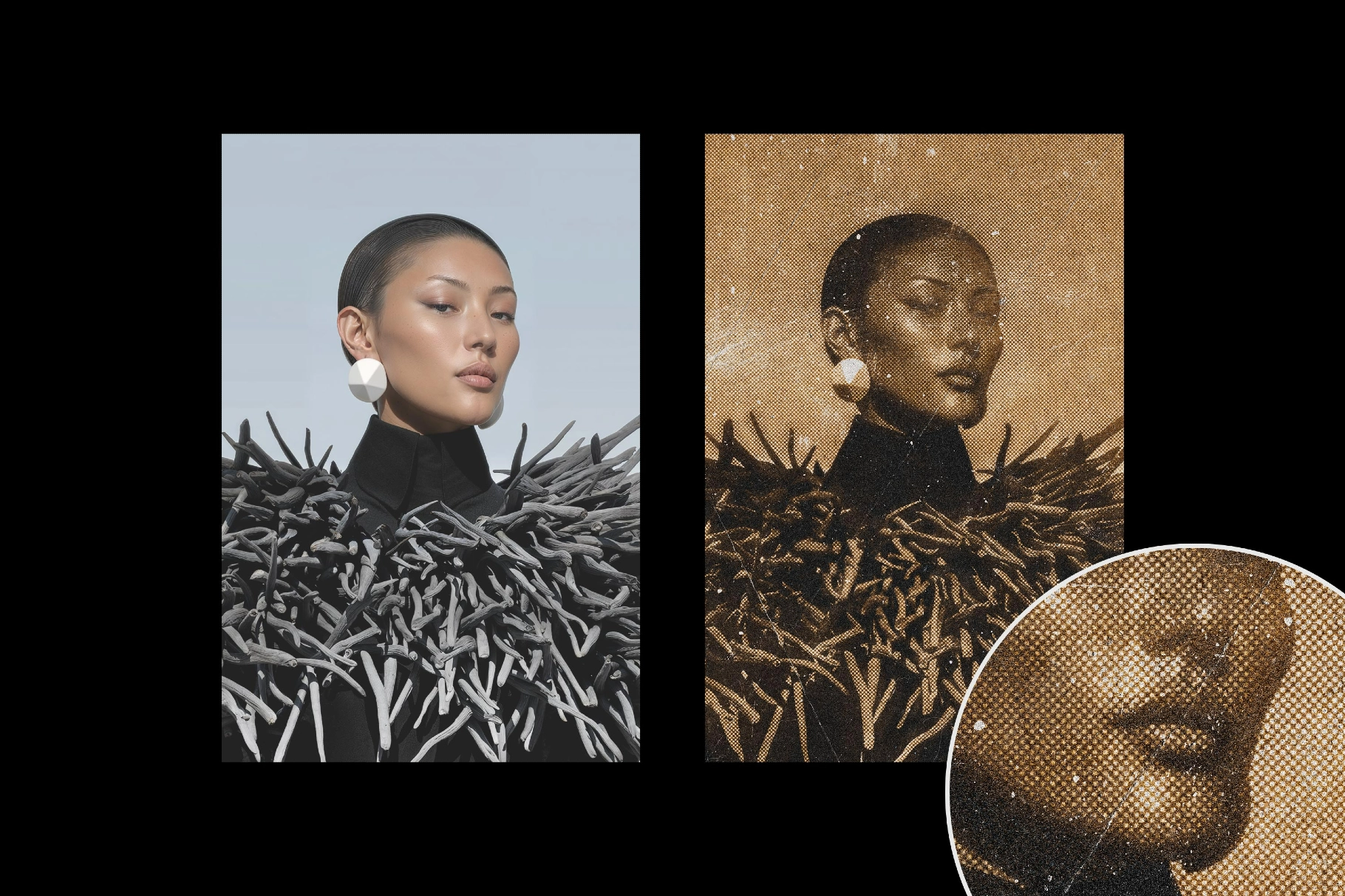 Monochrome Noise Photo Effect