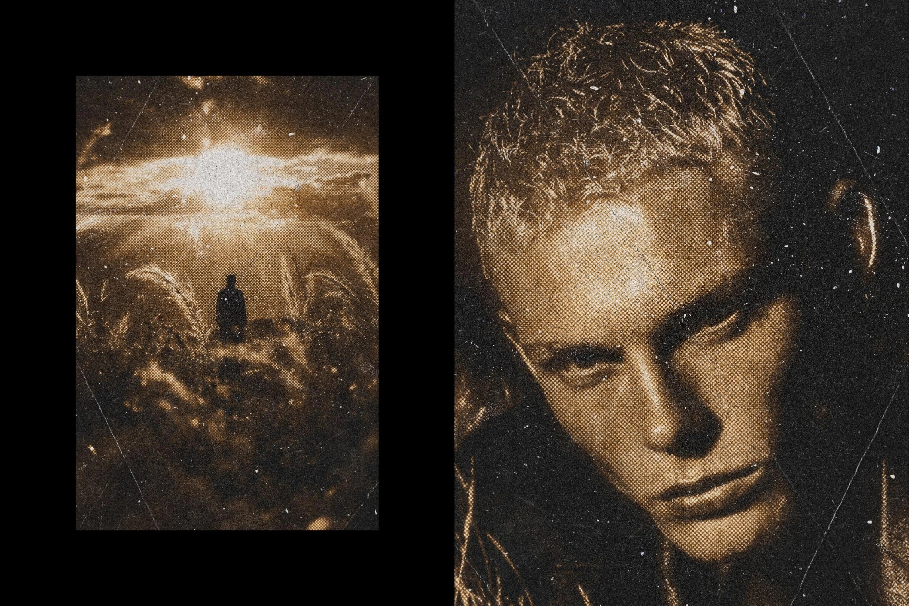 Monochrome Noise Photo Effect