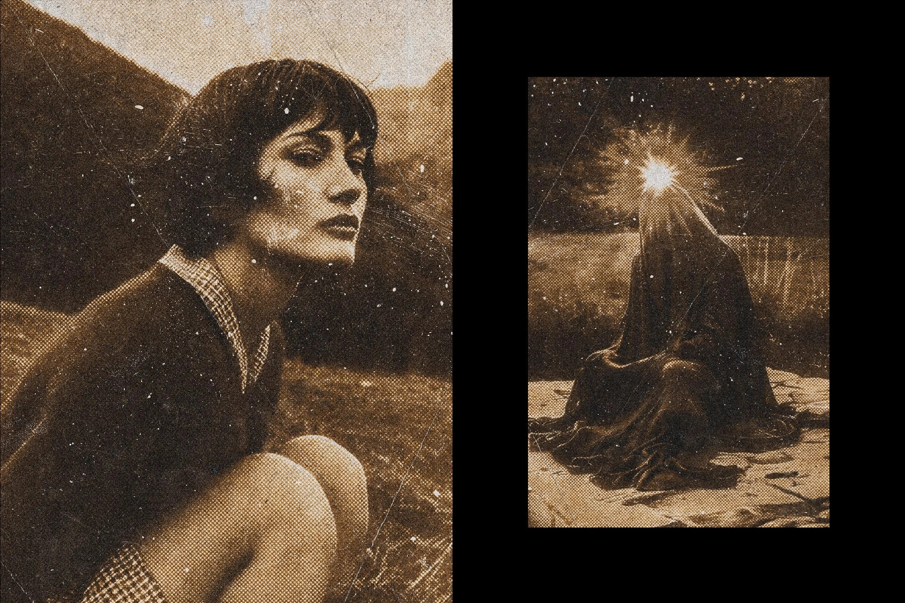 Monochrome Noise Photo Effect