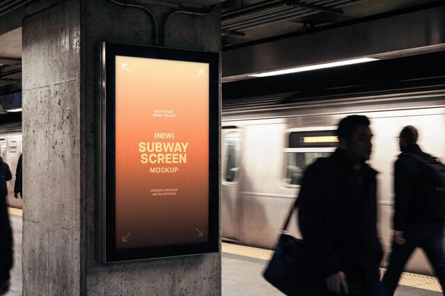 Subway Vertical Screen Mockup
