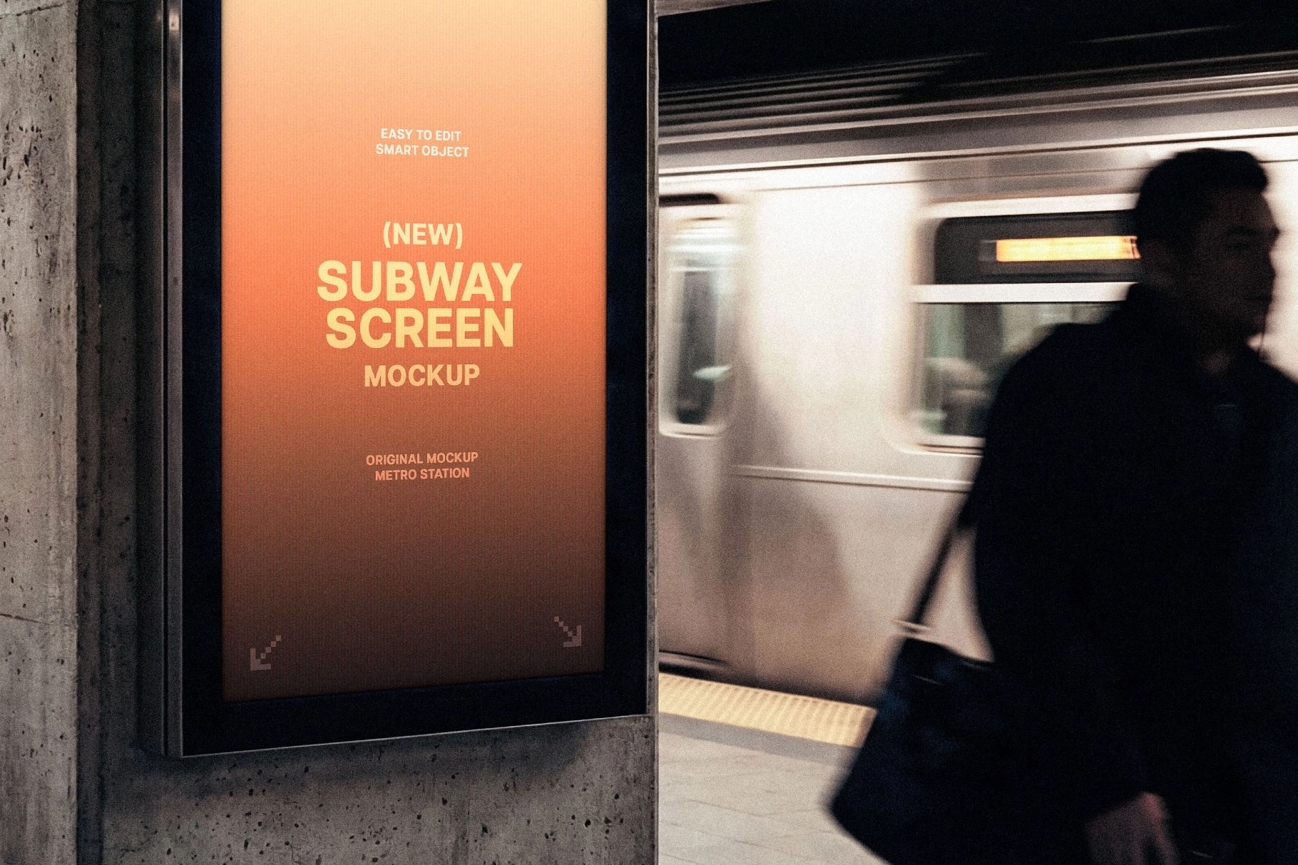 Subway Vertical Screen Mockup