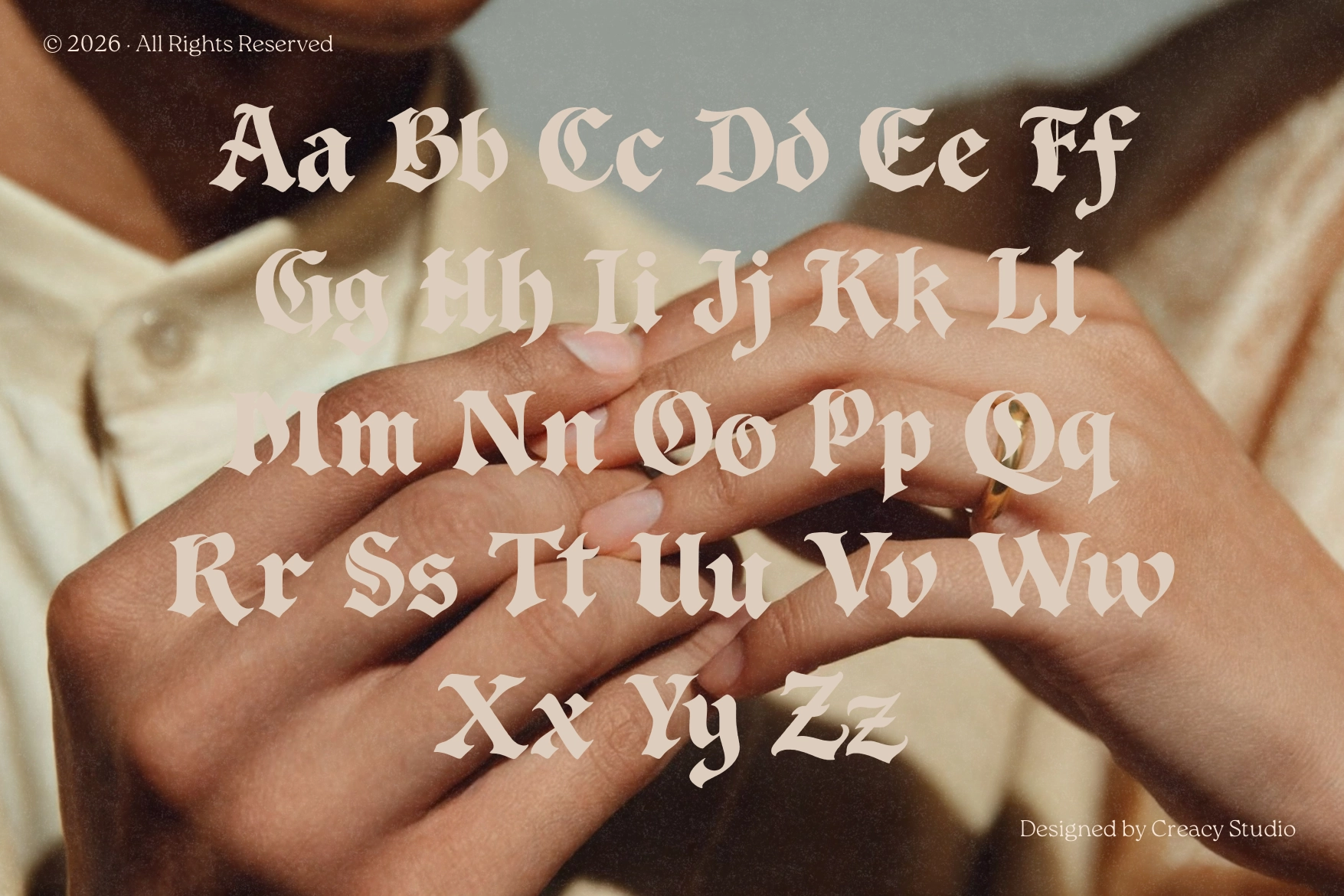 Crowveil Blackletter — Soft Editorial Gothic Font