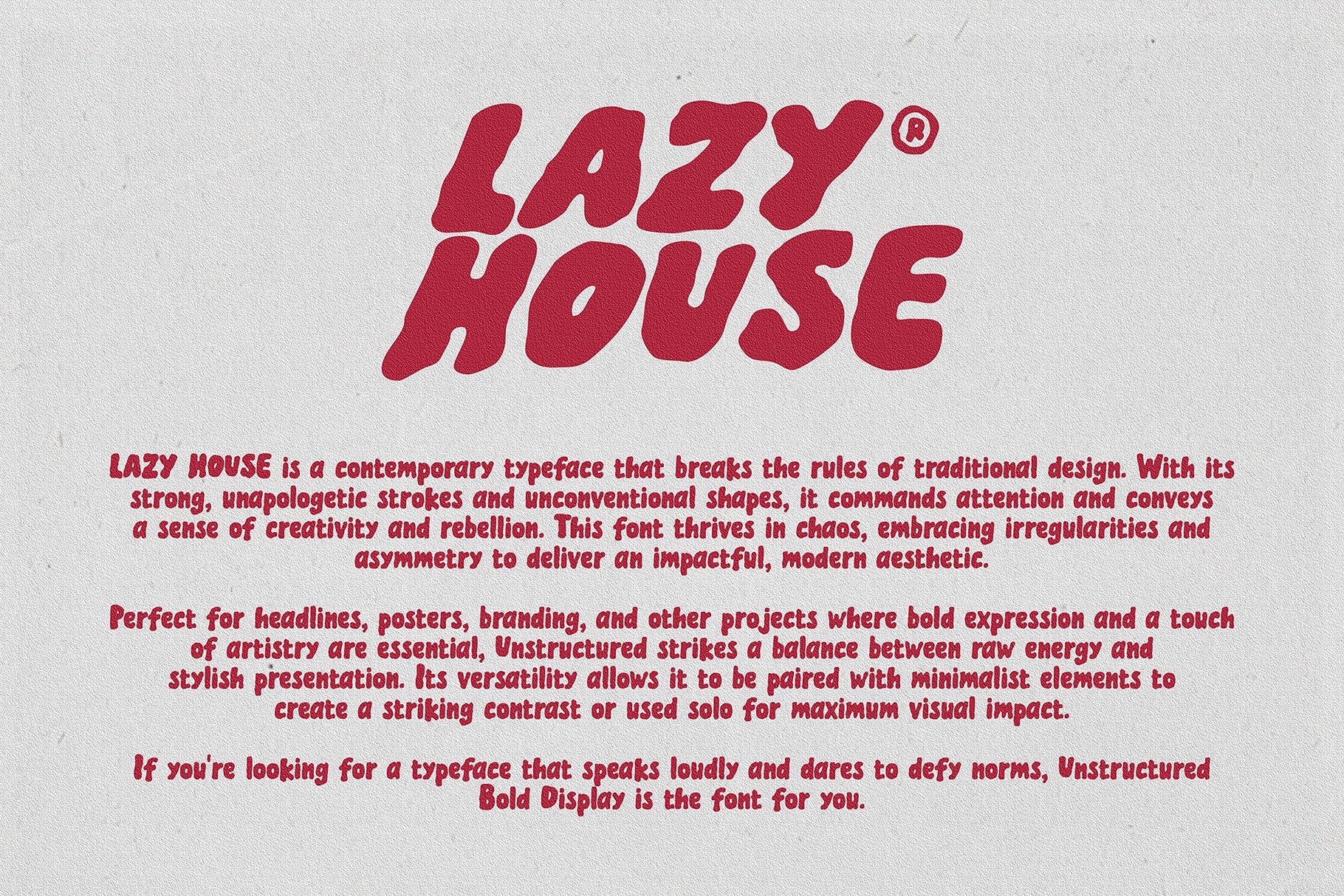 LazyHouse - Bold Display Font