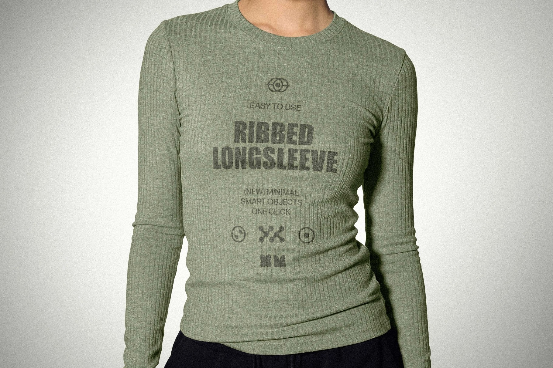 Women's Ribbed Longsleeve Mockup