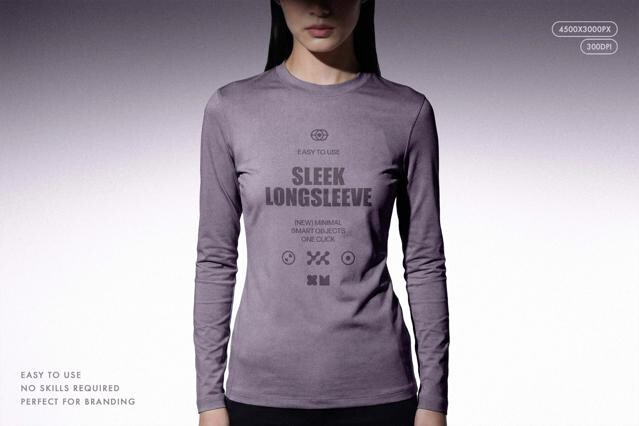 Women's Sleek Longsleeve Mockup