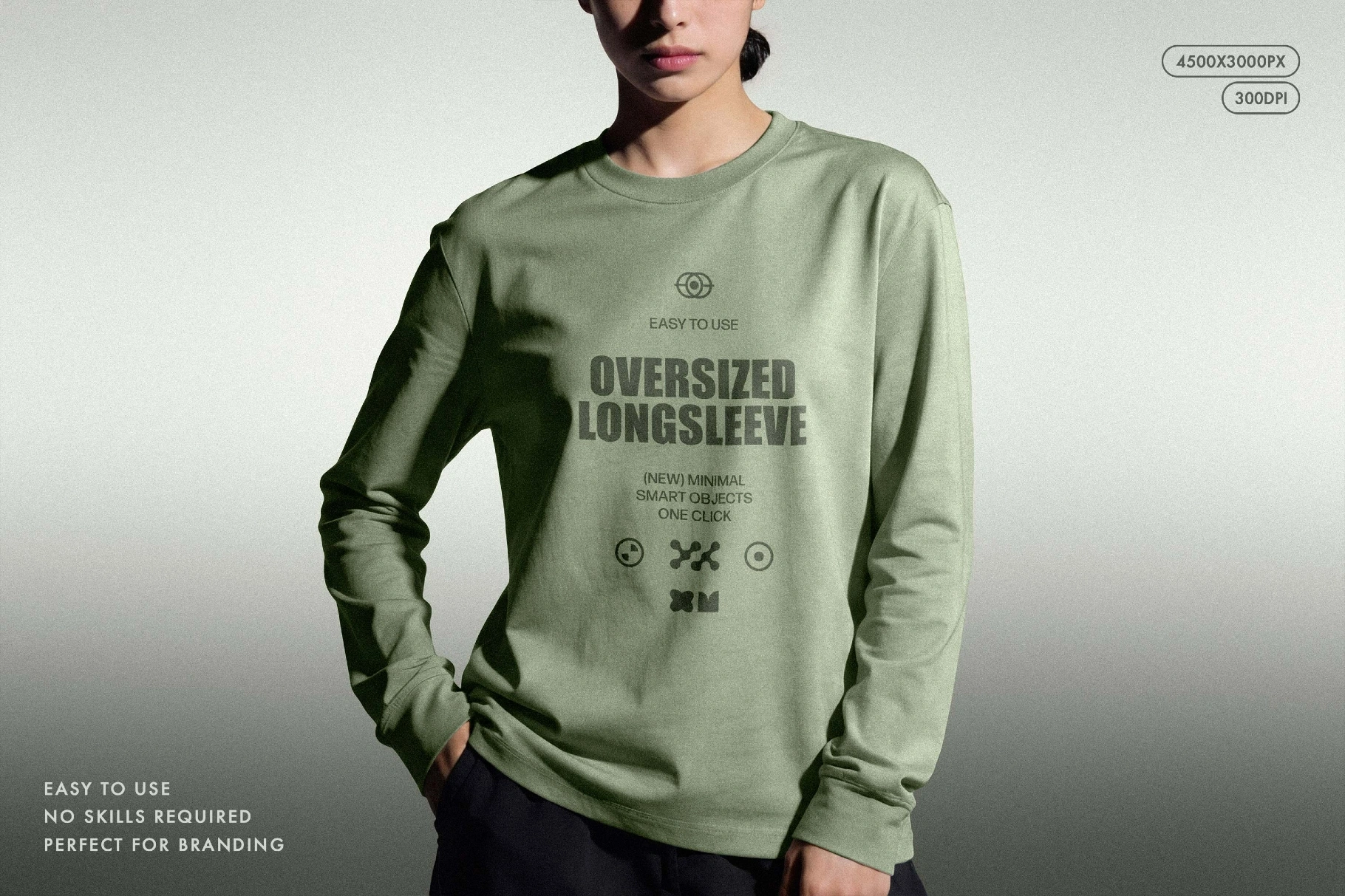 Women's Oversized Longsleeve Mockup