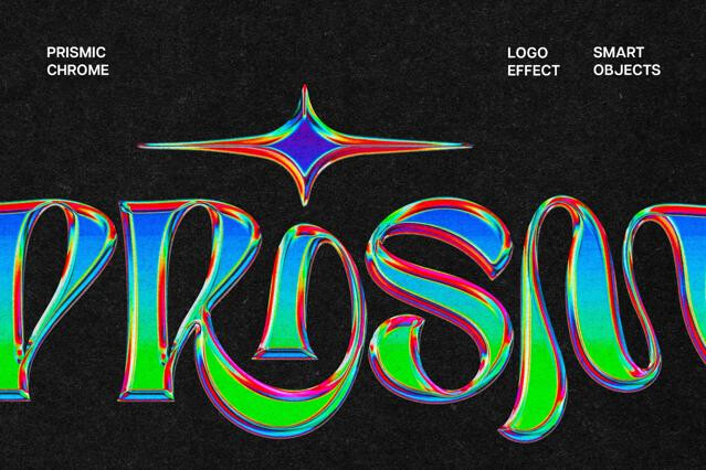 Prismic Chrome Logo Effect