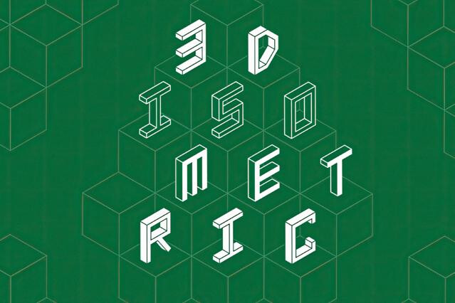 3D Isometric Font Family