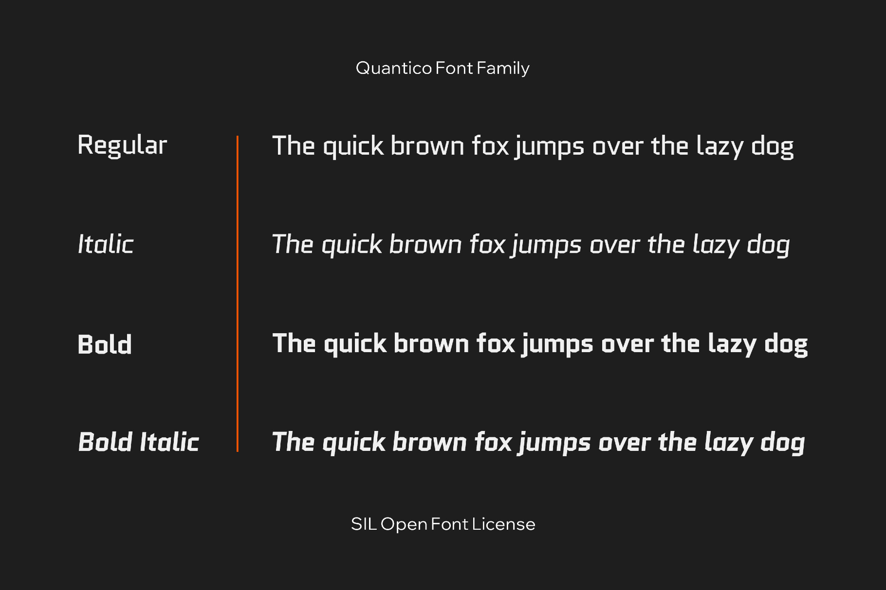 Quantico Font Family
