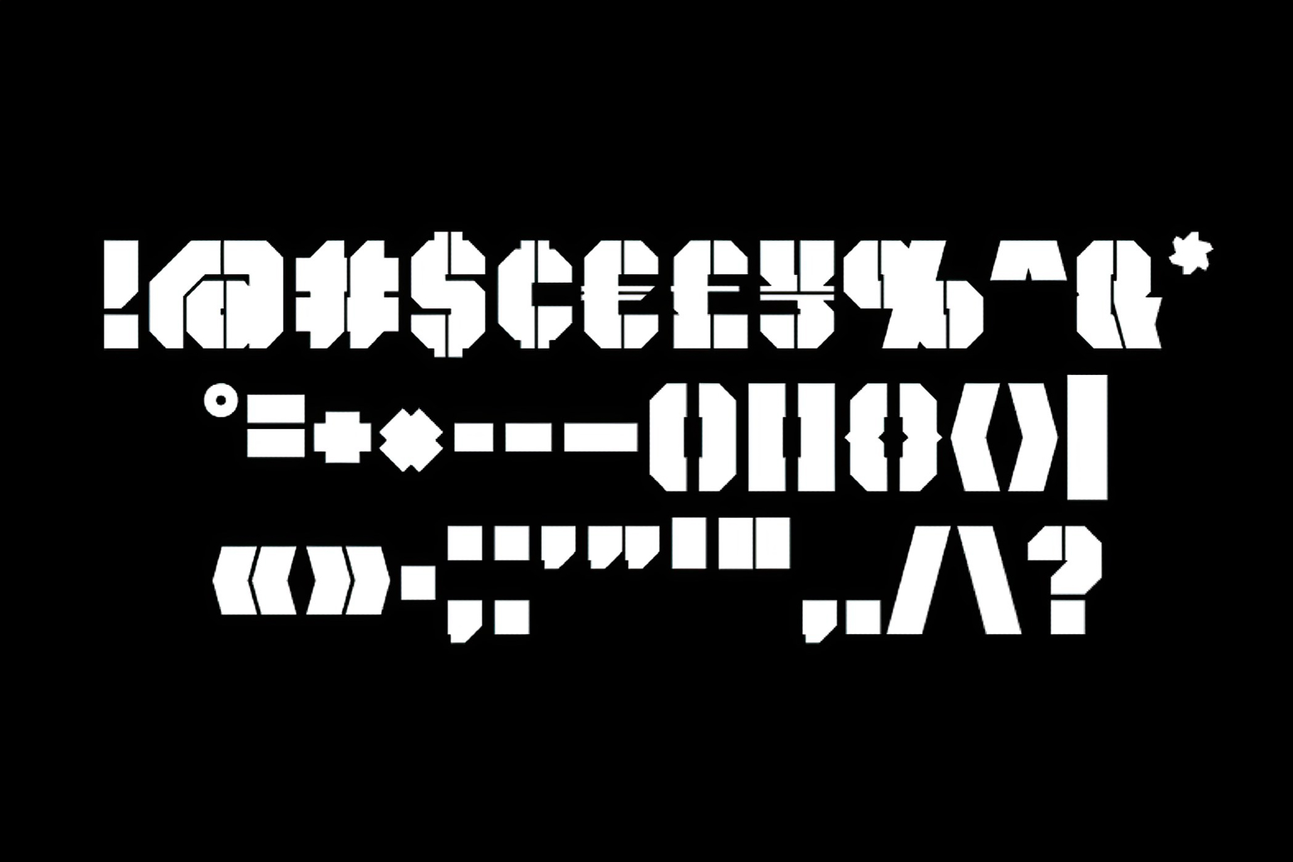 Keys Stencil Font