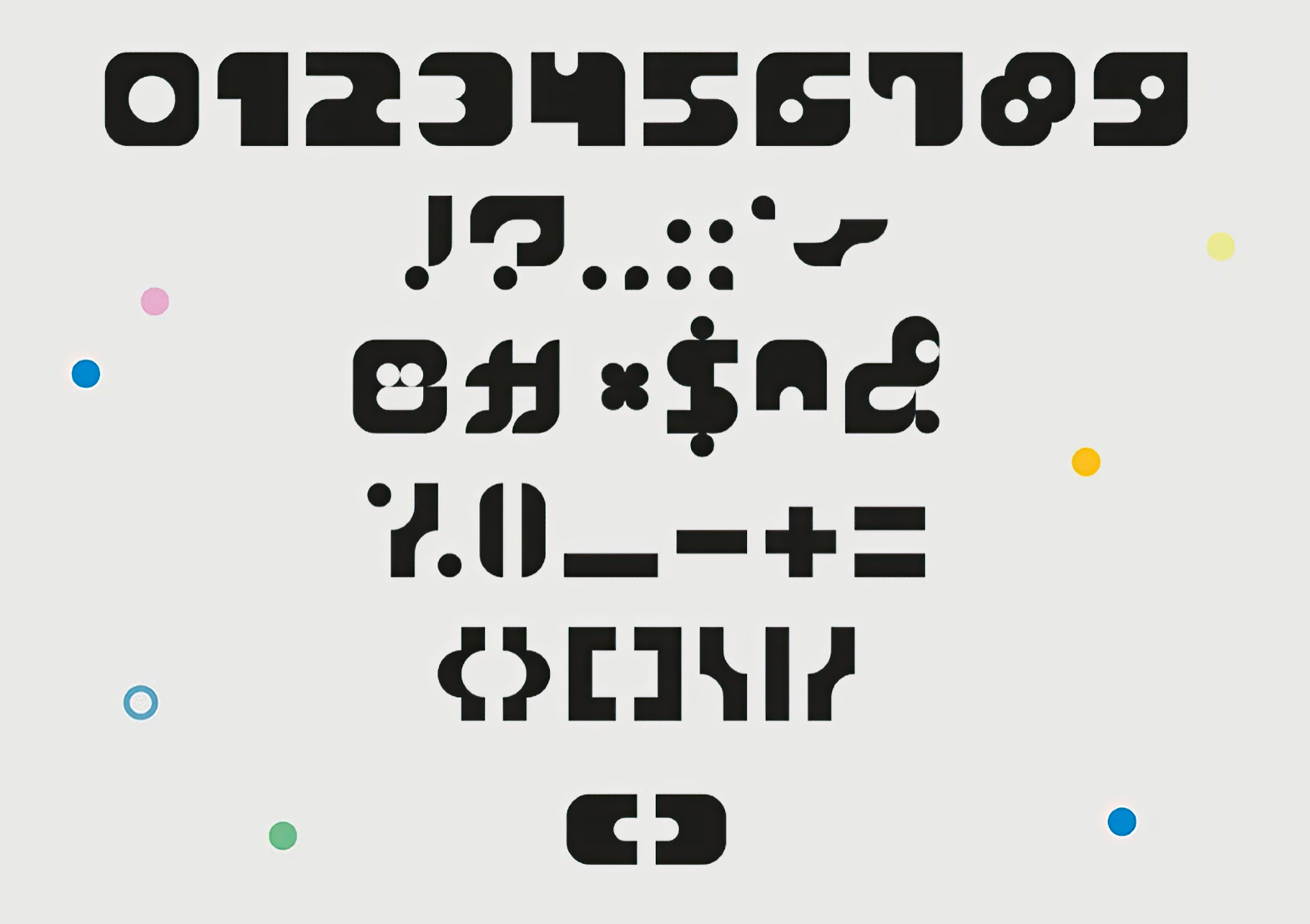 Blocky Circle Font