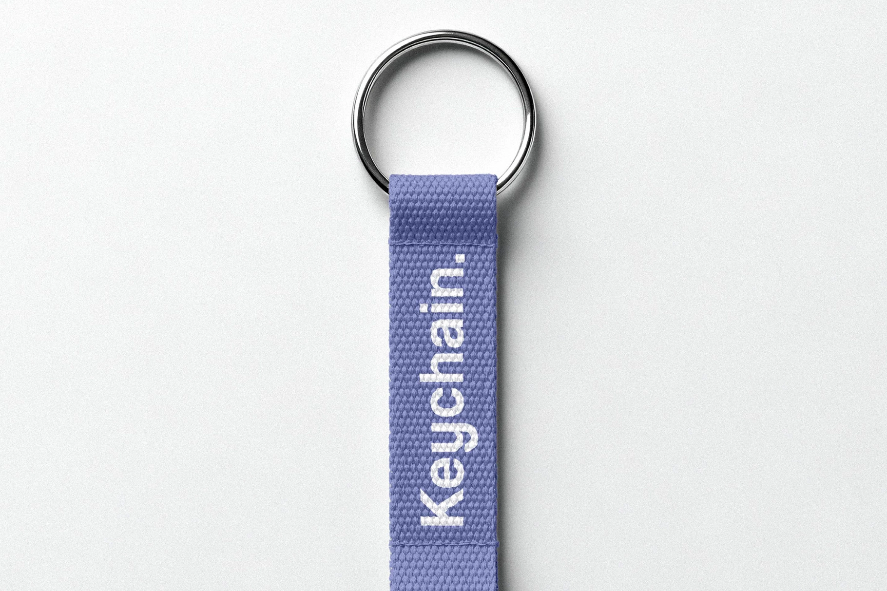 Strap Keychain Mockup with Carabiner