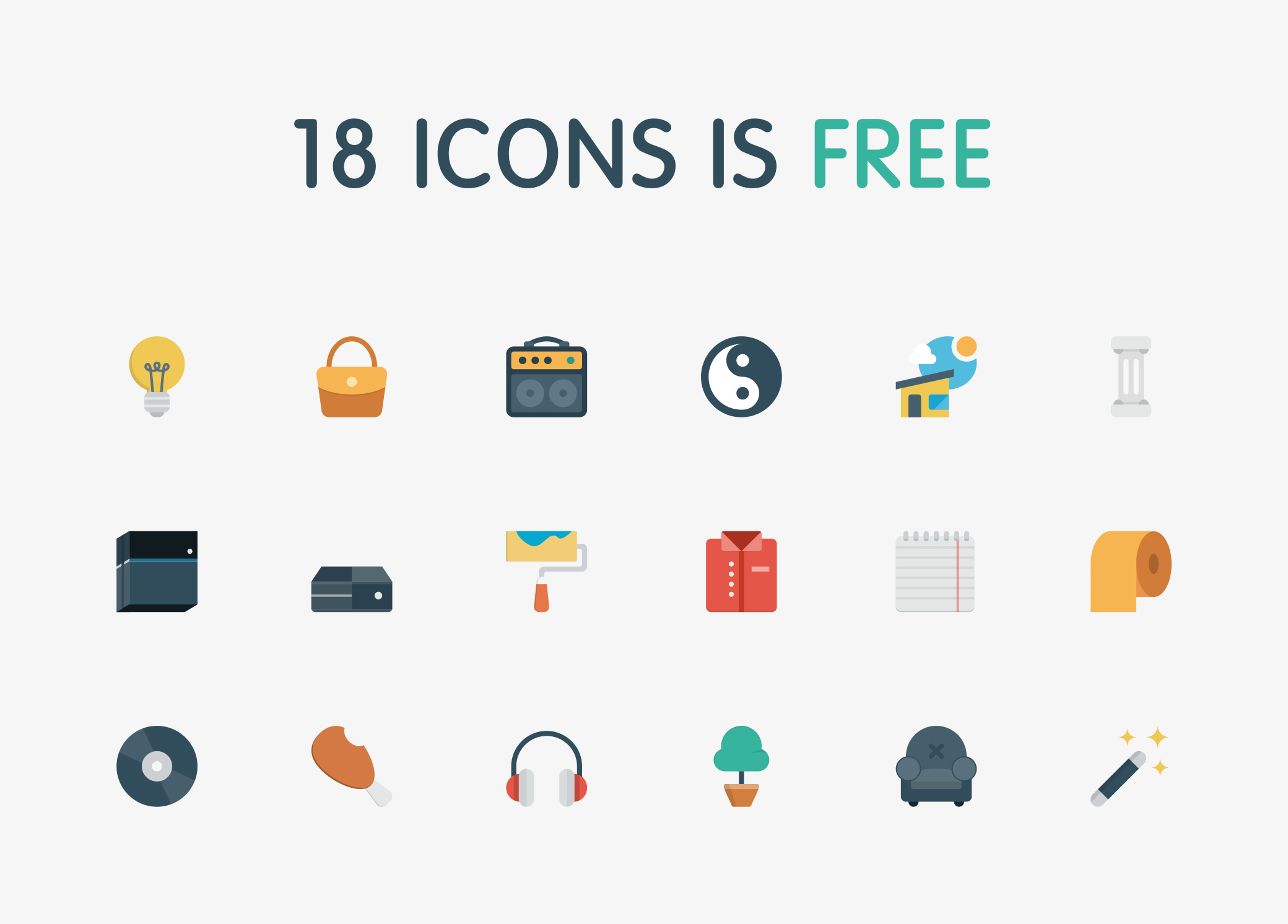 Smallicons free flat vector icon pack — download PSD, PNG, SVG