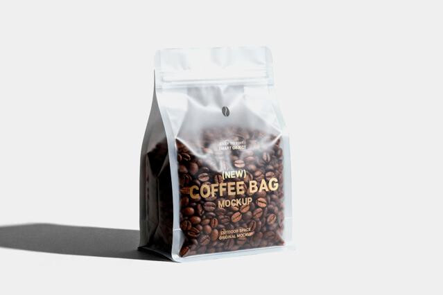Isolated Coffee Pouch Mockup