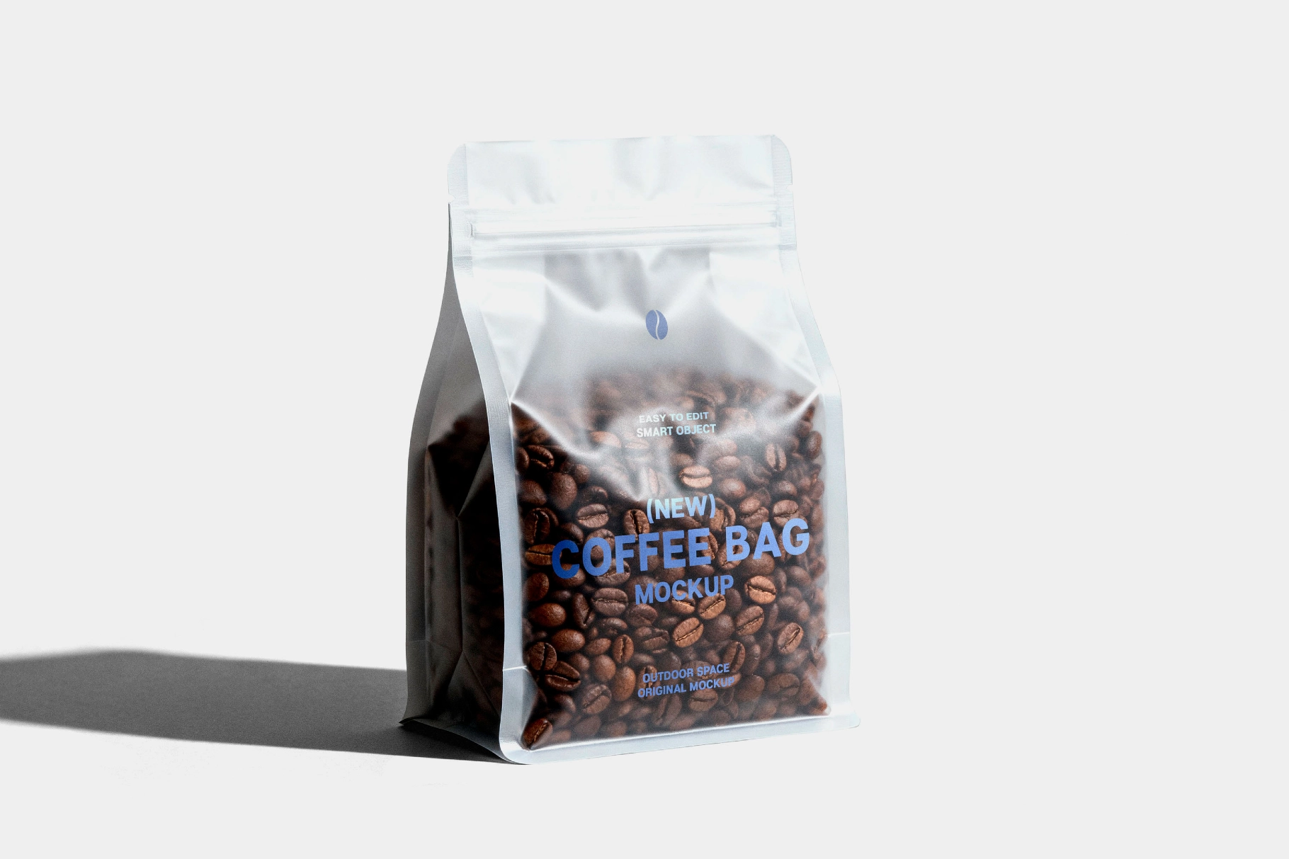 Isolated Coffee Pouch Mockup