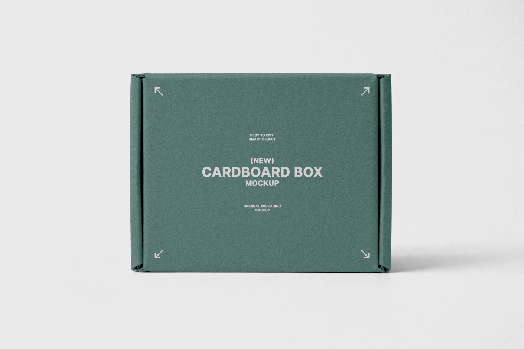 Closed Cardboard Box Mockup