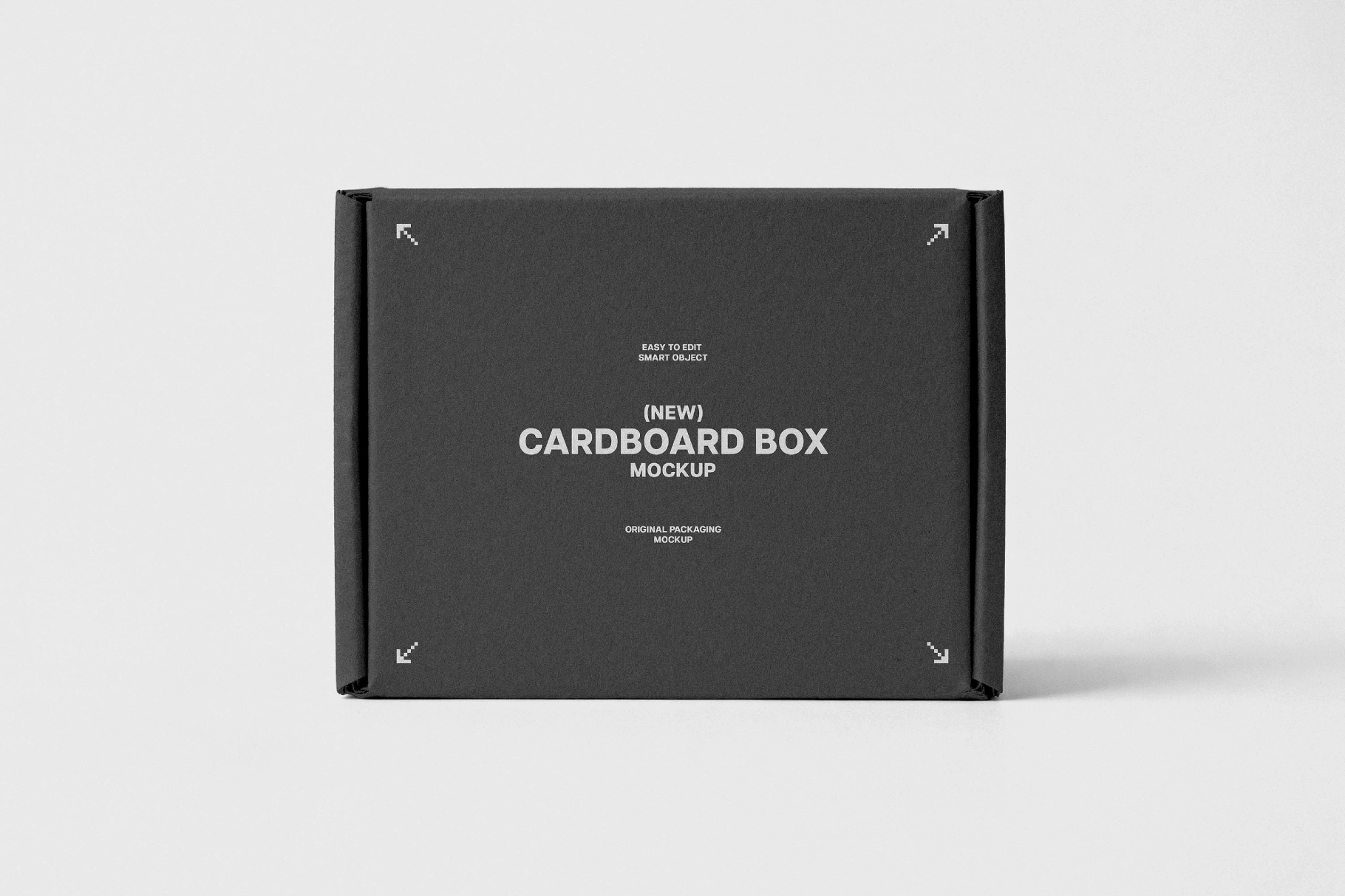 Closed Cardboard Box Mockup