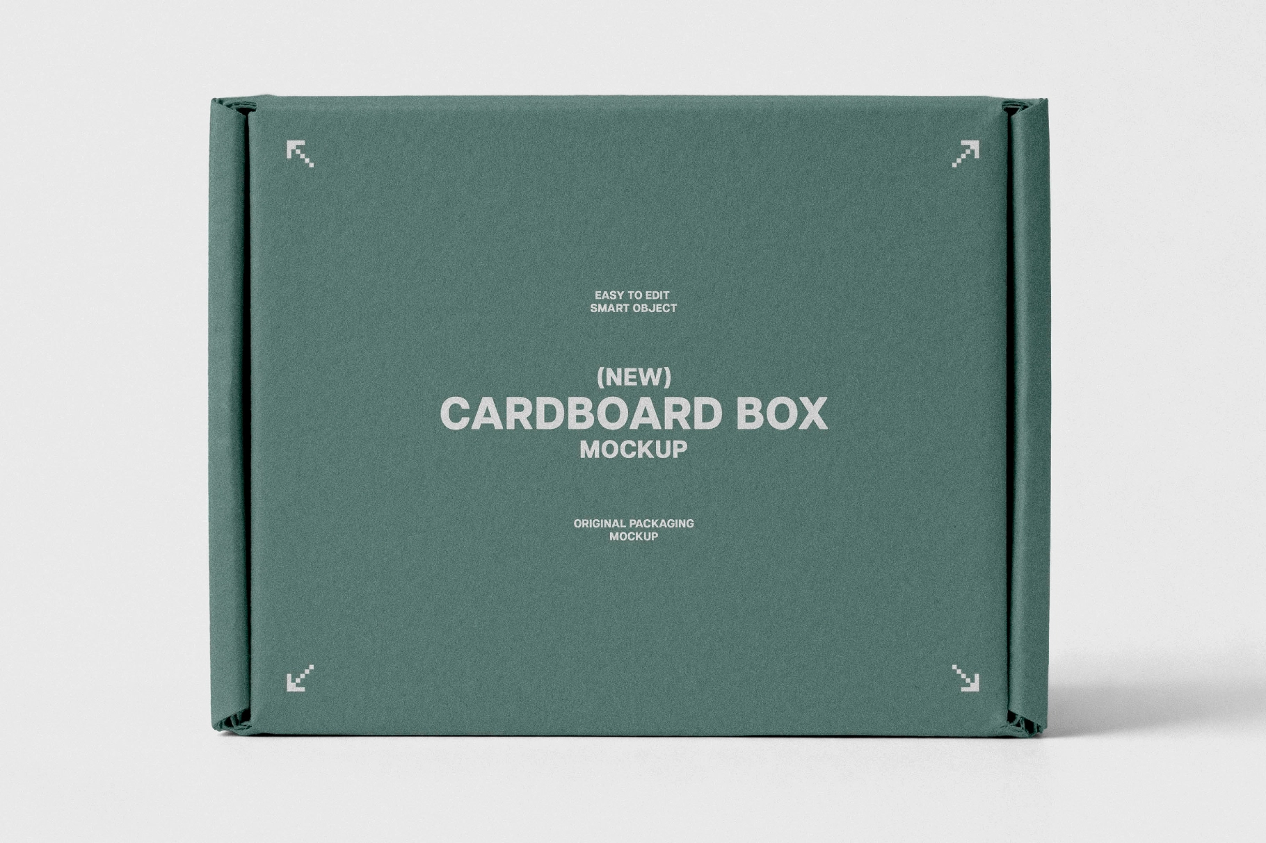 Closed Cardboard Box Mockup