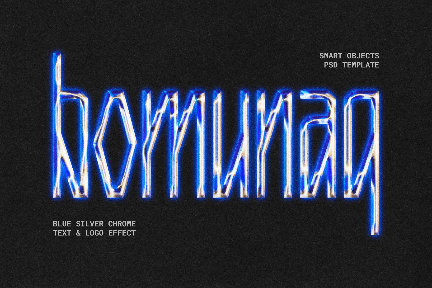 Blue Silver Chrome Template