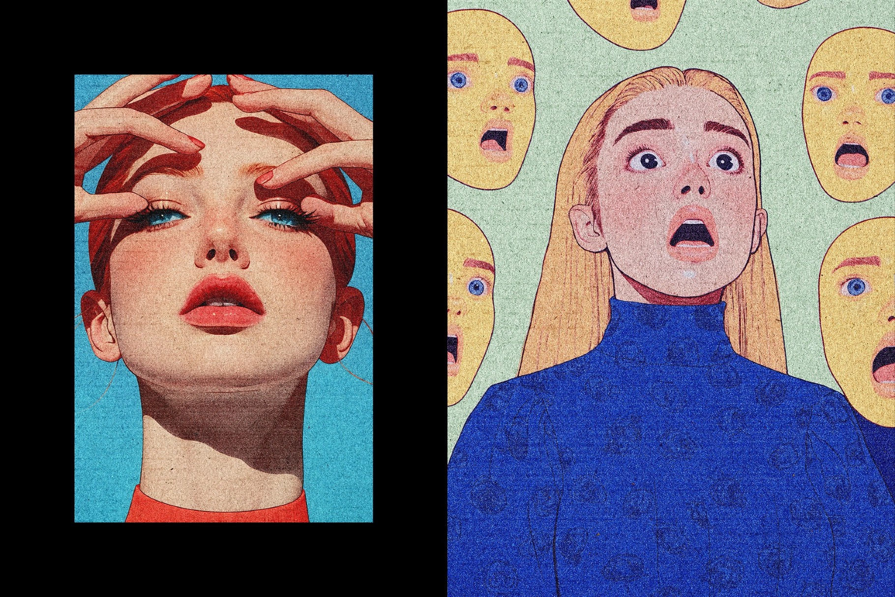 Retro Cardboard Print Effect