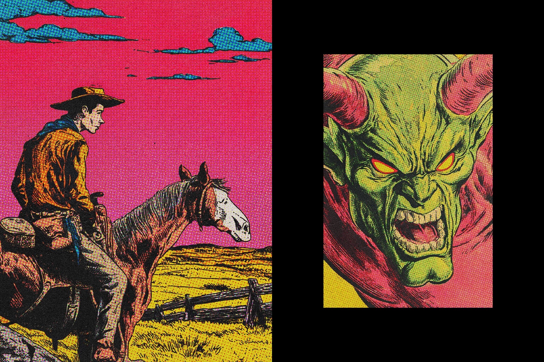 Retro Comic Print Effect