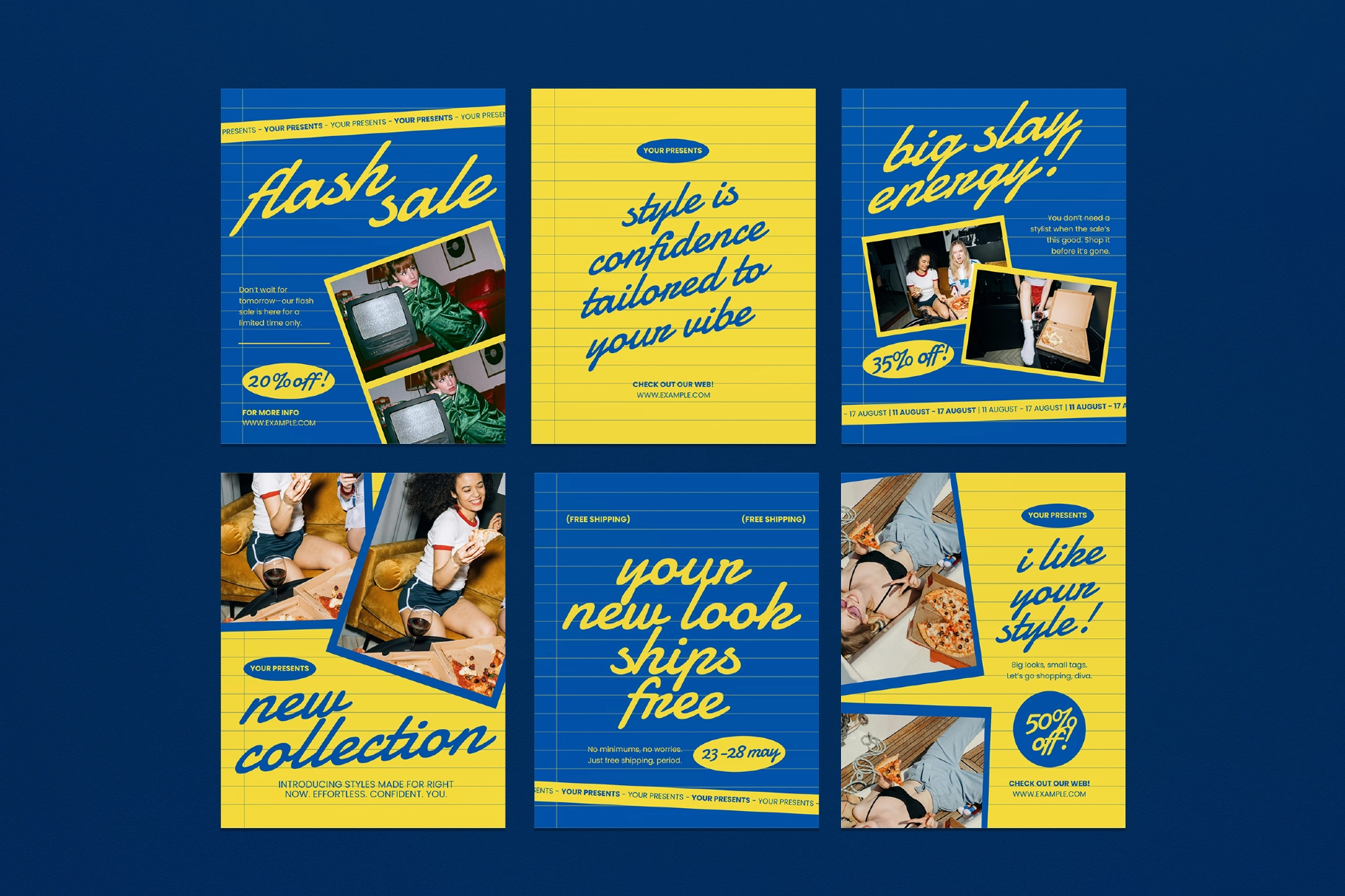 Yellow Fashion Instagram Post - Figma