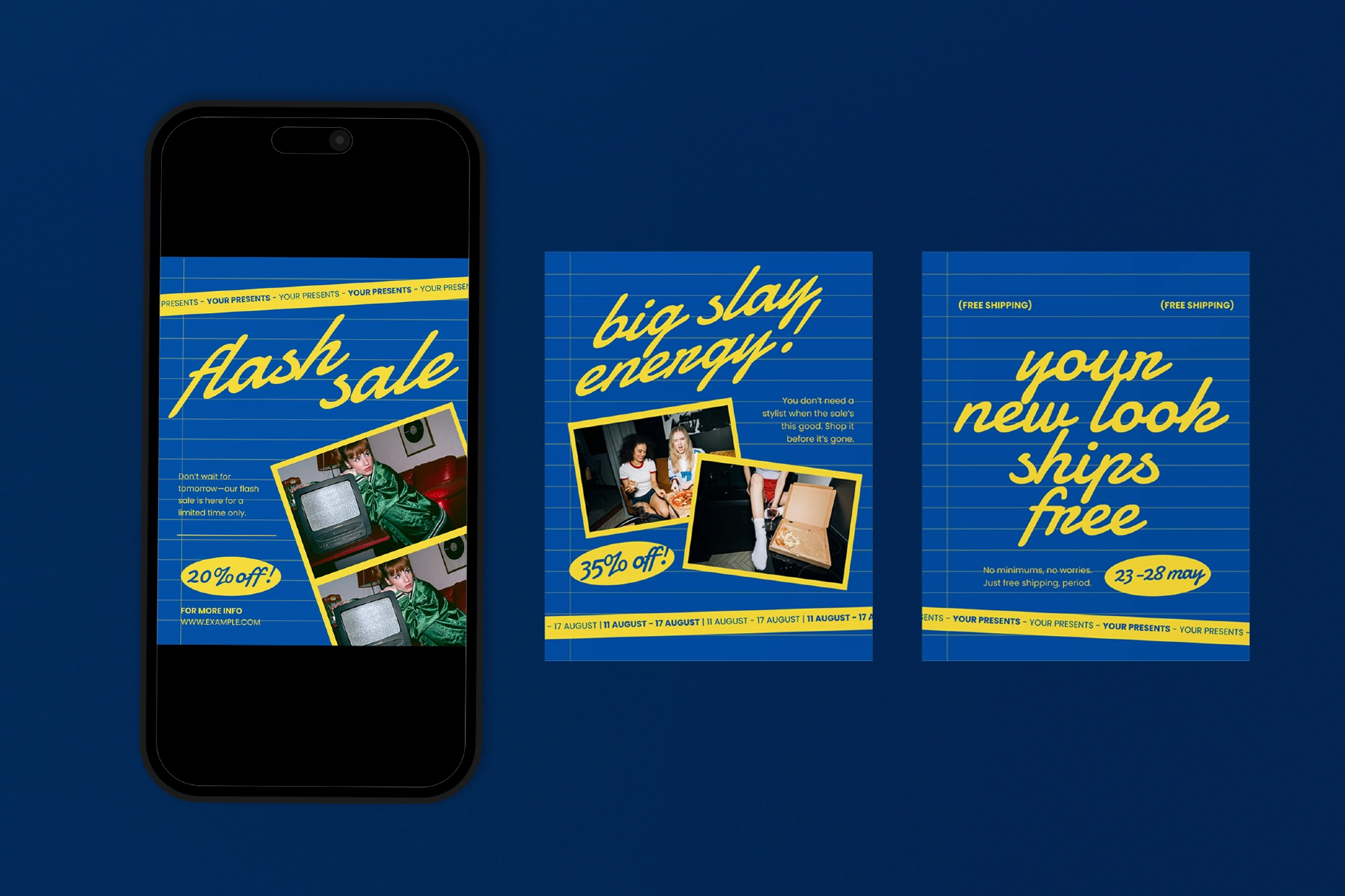 Yellow Fashion Instagram Post - Figma