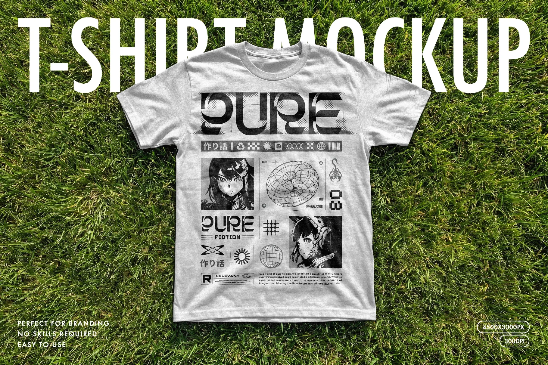 T-Shirt Mockup on Grass