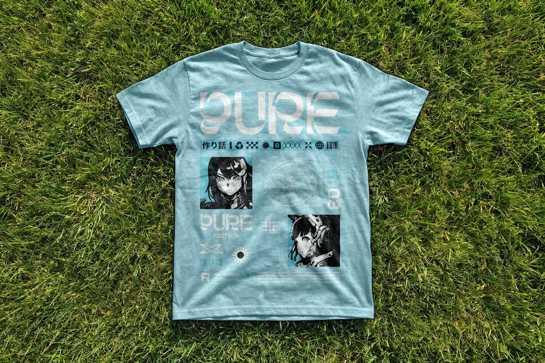 T-Shirt Mockup on Grass