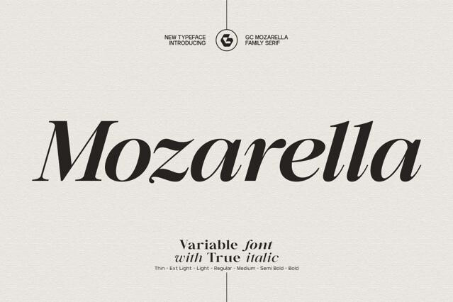 GC Mozarella–Elegant Variable Serif