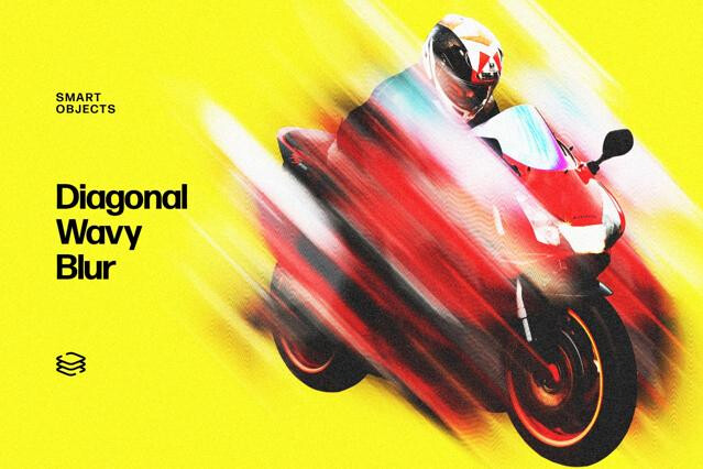 Diagonal Wavy Blur Effect