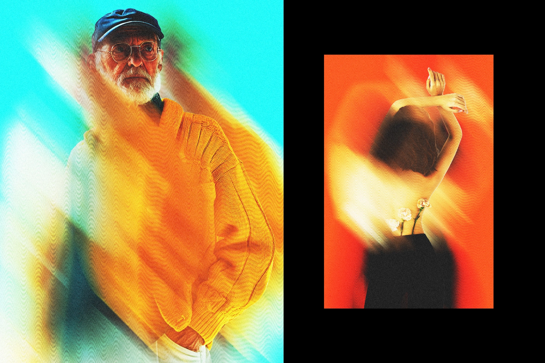 Diagonal Wavy Blur Effect