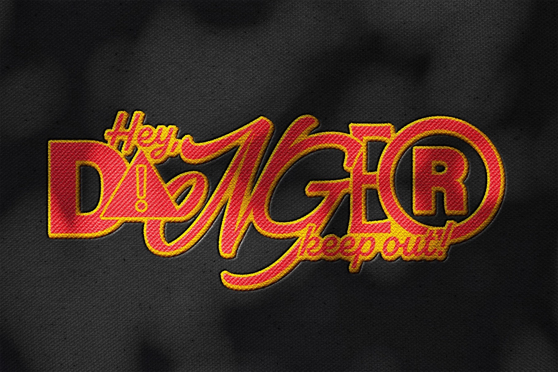 Stitching Embroidery Text & Logo Effect