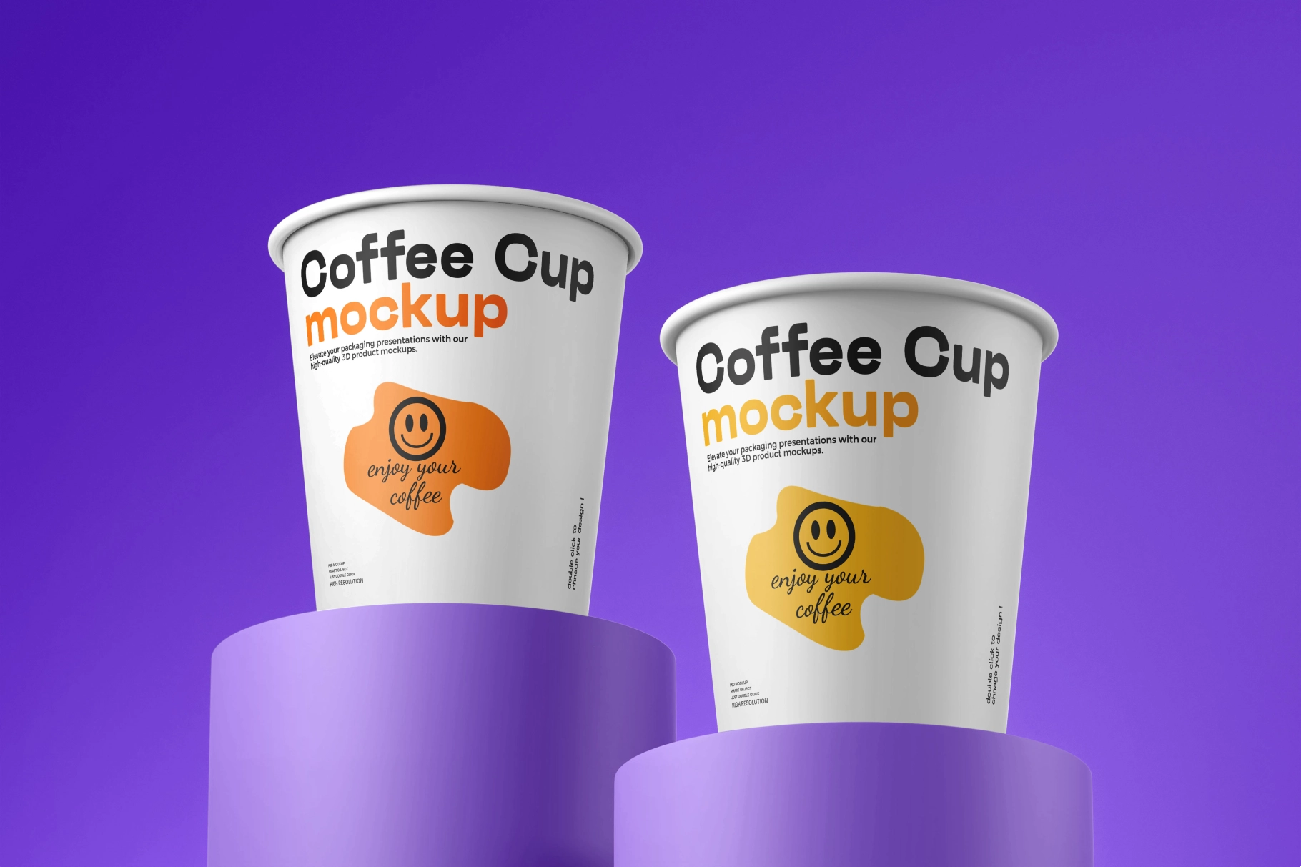Disposable Paper Coffee Cup Mockup