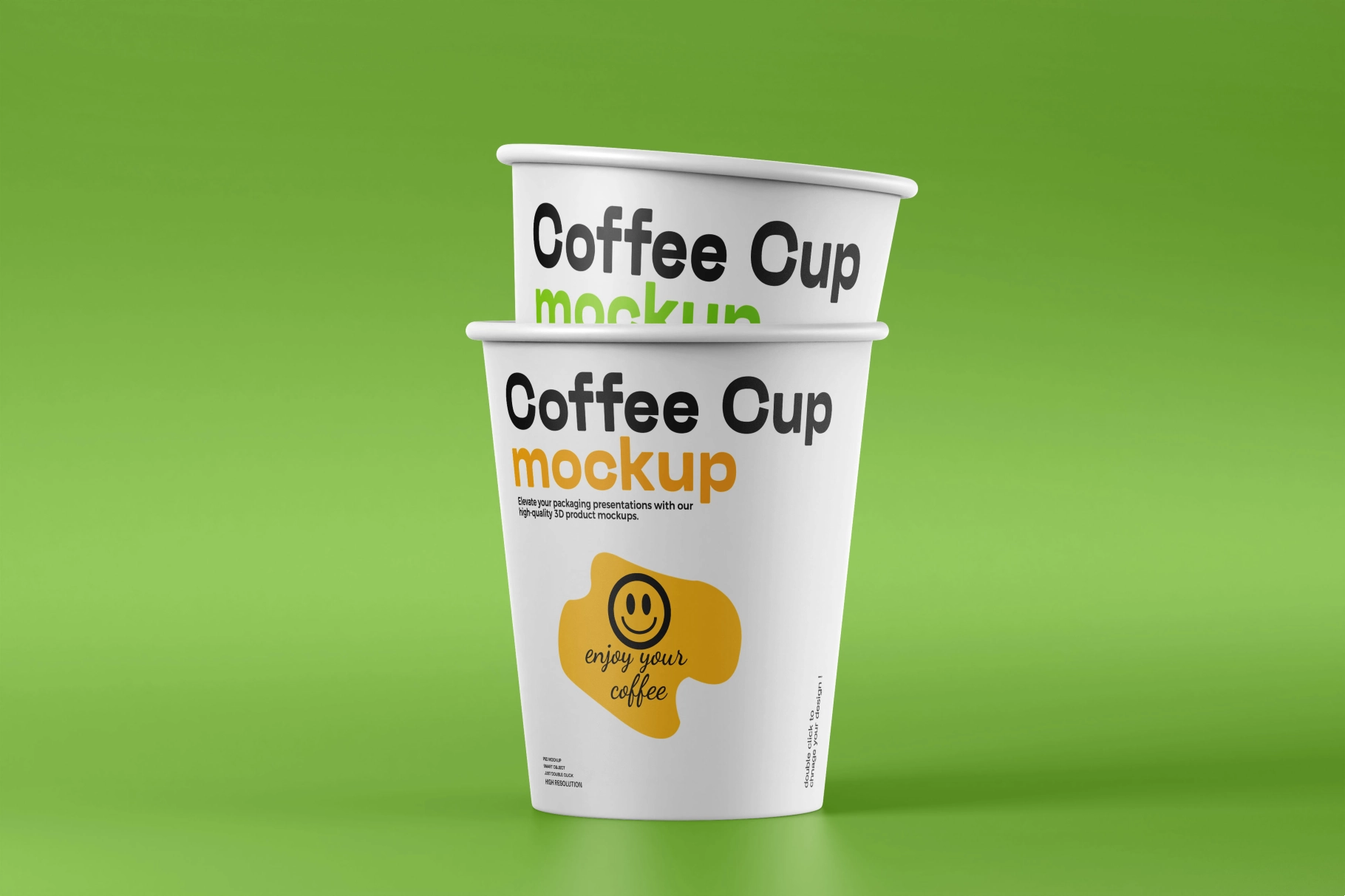 Disposable Paper Coffee Cup Mockup